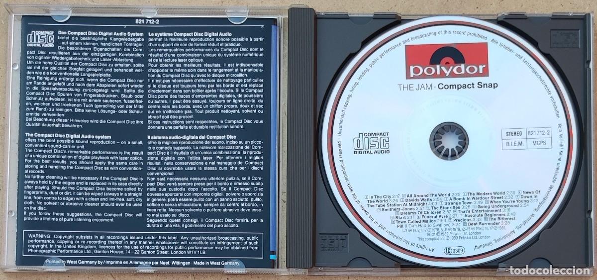 CDs de m&uacute;sica: THE JAM - COMPACT SNAP! (CD) 21 TEMAS - Foto 2