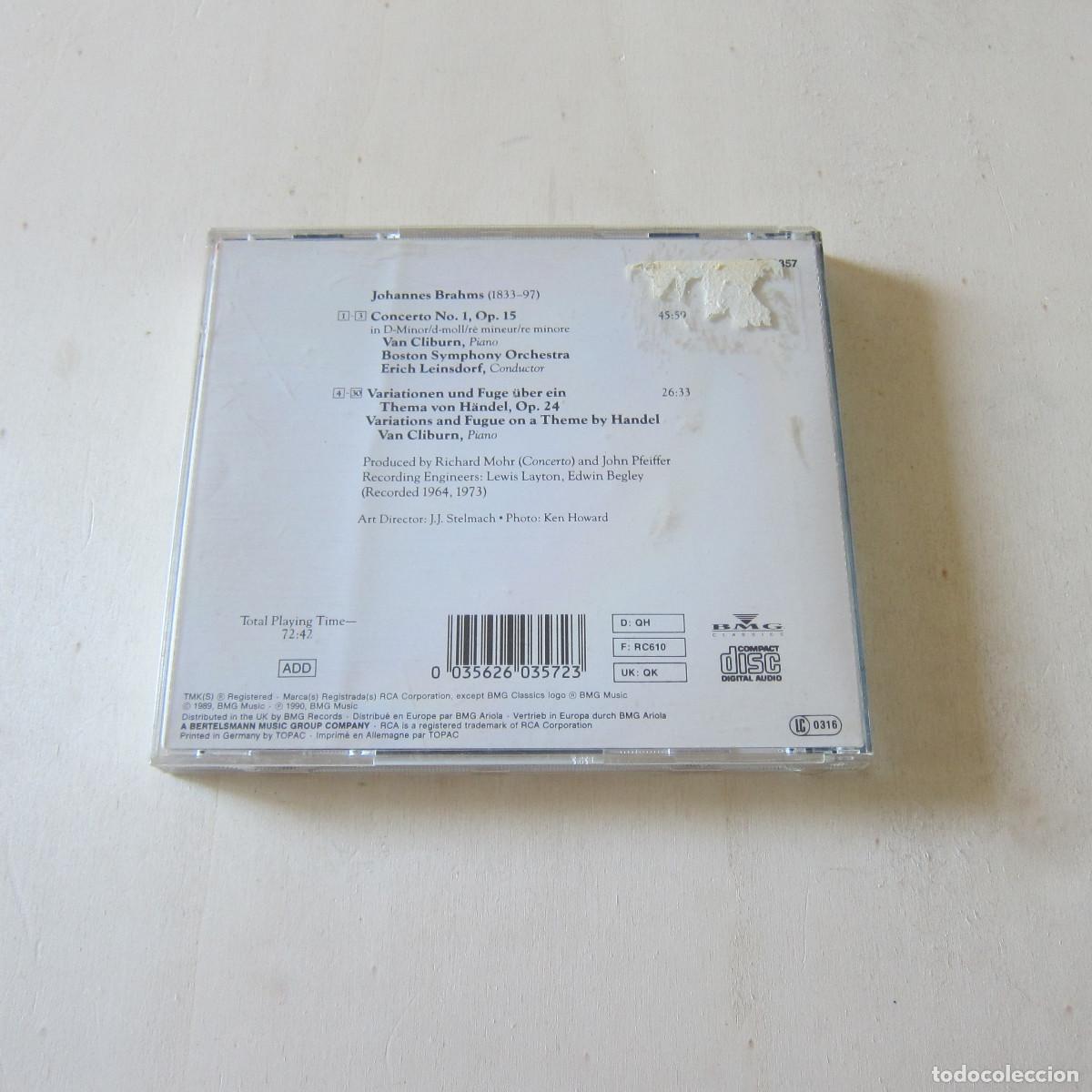 CDs de m&uacute;sica: BRAHMS. CONCERTO N&ordm;1 - VAN CLIBURN (RCA) CD - Foto 2