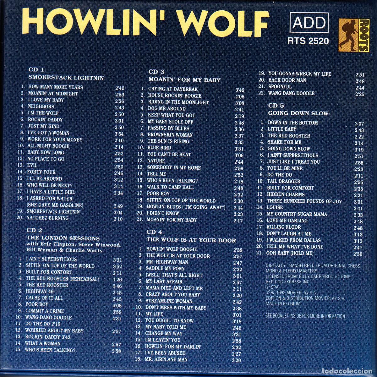 CDs de m&uacute;sica: HOWLIN&acute;WOLF. 5 CD BOX. 5 CD. - Foto 2