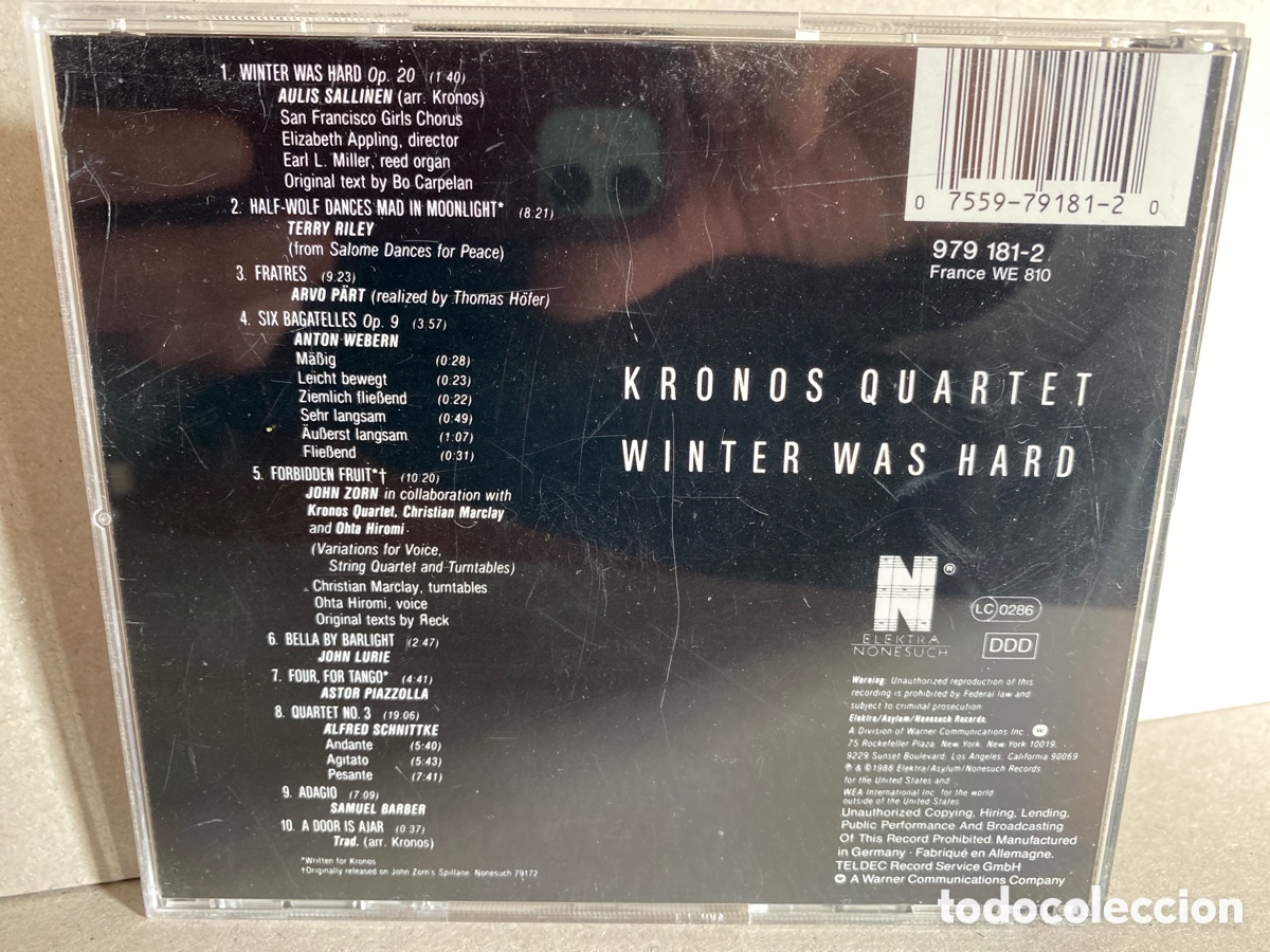 CDs de m&uacute;sica: Kronos Quartet - Winter Was Hard (CD, Album) - Foto 2