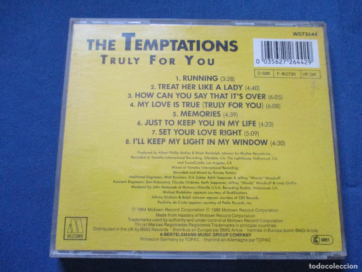 CDs de m&uacute;sica: CD - THE TEMPTATIONS &middot; TRULY FOR YOU - Foto 4