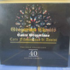 CDs de Música: GREGORIAN CHANTS CANTO GREGORIANO CORO FRANCESCANO DI ASSISI THE GOLD COLLECTION. Lote 400096374