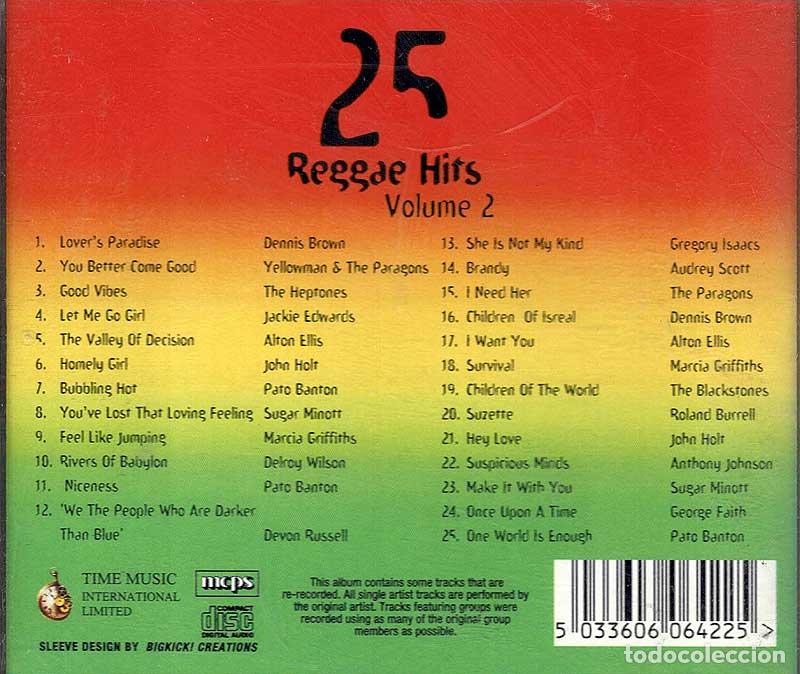 CDs de m&uacute;sica: 25 Reggae Hits Volume 2. CD - Foto 2
