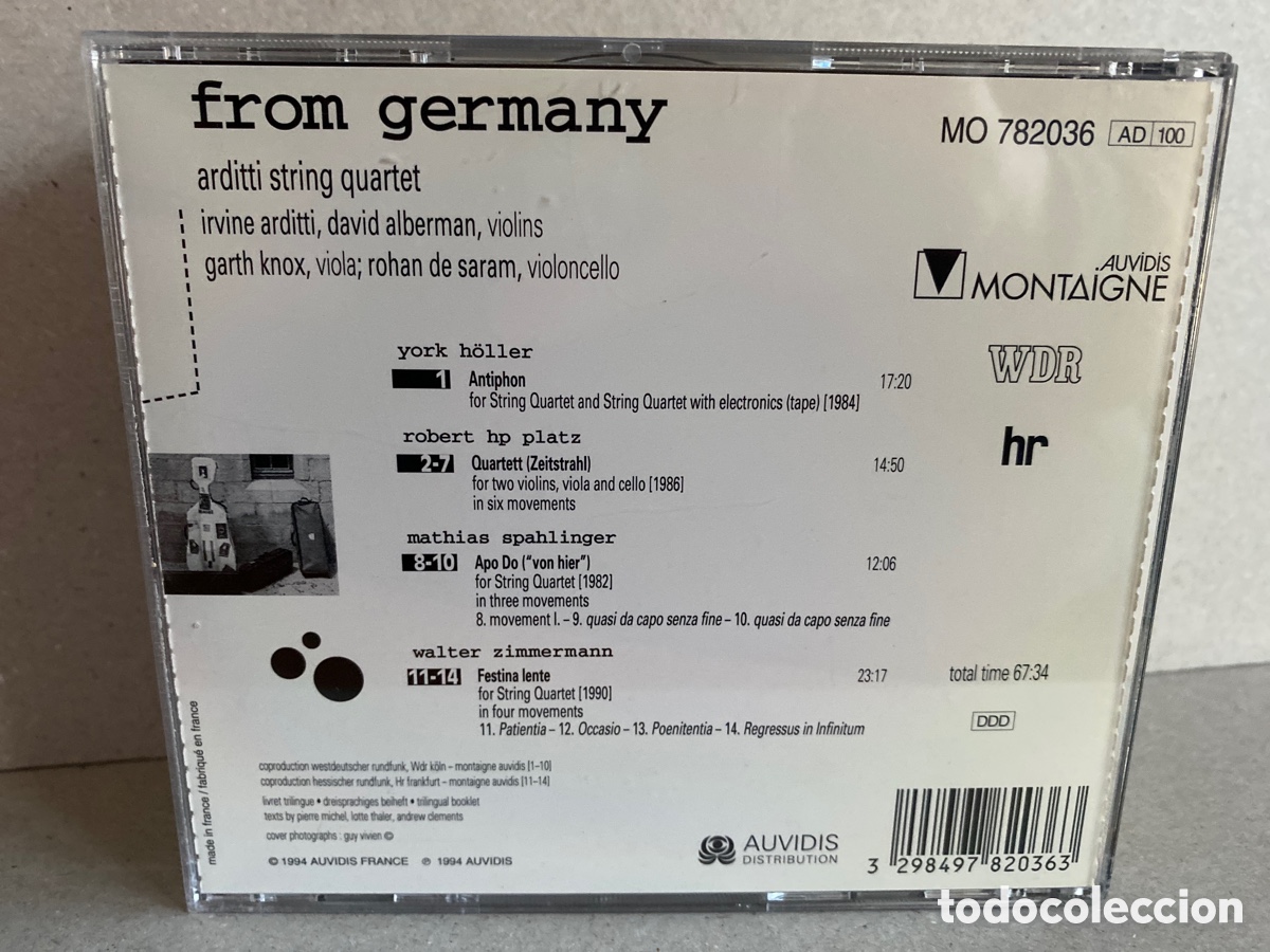 CDs de m&uacute;sica: Arditti Quartet - From Germany (CD) Montaigne - Foto 2