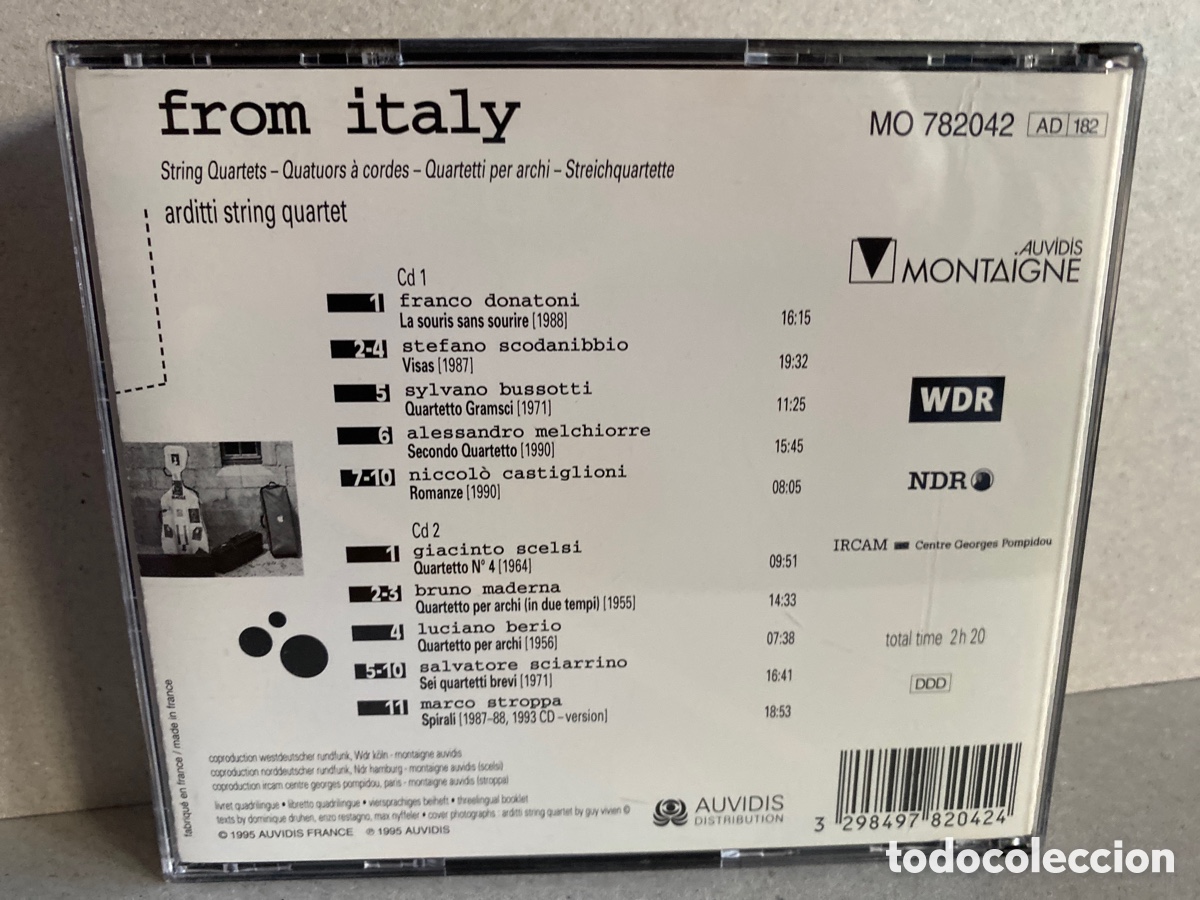 CDs de m&uacute;sica: Arditti Quartet - From Italy (2xCD) Montaigne - Foto 2