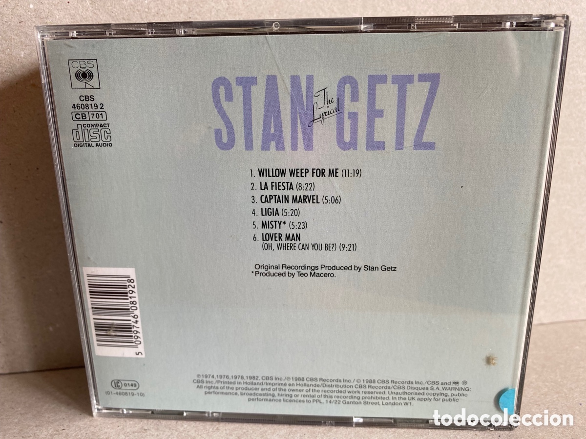 CDs de m&uacute;sica: Stan Getz - The Lyrical Stan Getz (CD, Comp) - Foto 2