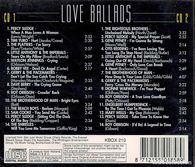 CDs de m&uacute;sica: Love Ballads. 2 x CD - Foto 2