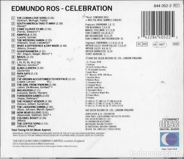 CDs de m&uacute;sica: Edmundo Ros &ndash; Celebration - Foto 2