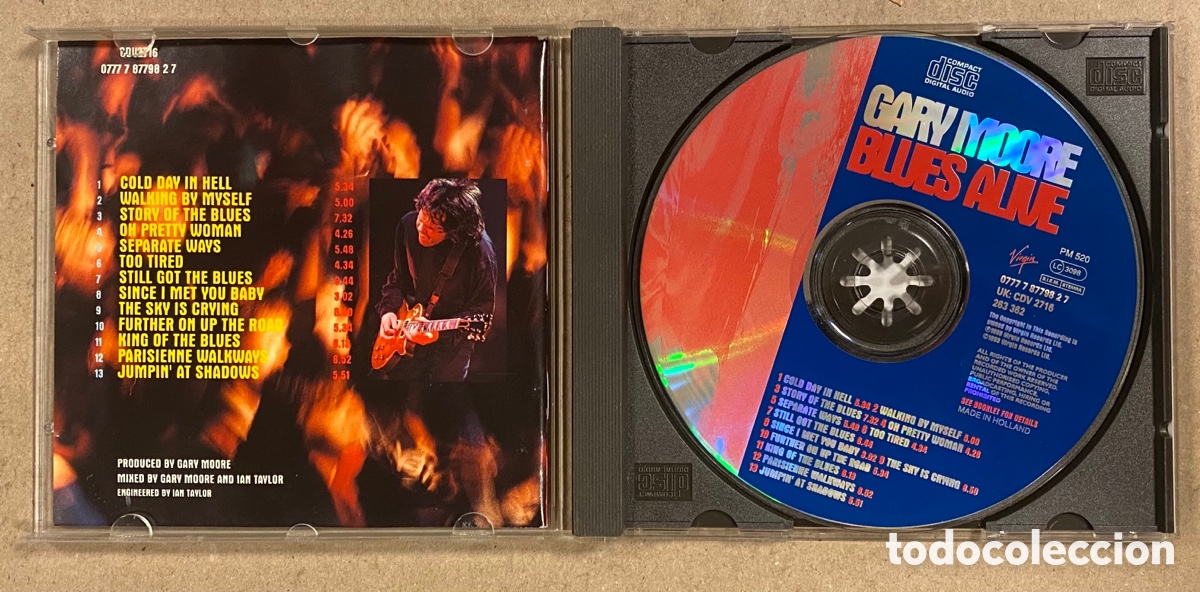 CDs de m&uacute;sica: CD. GARY MOORE &ldquo;BLUES ALIVE&rdquo; (VIRGIN 1993). - Foto 2