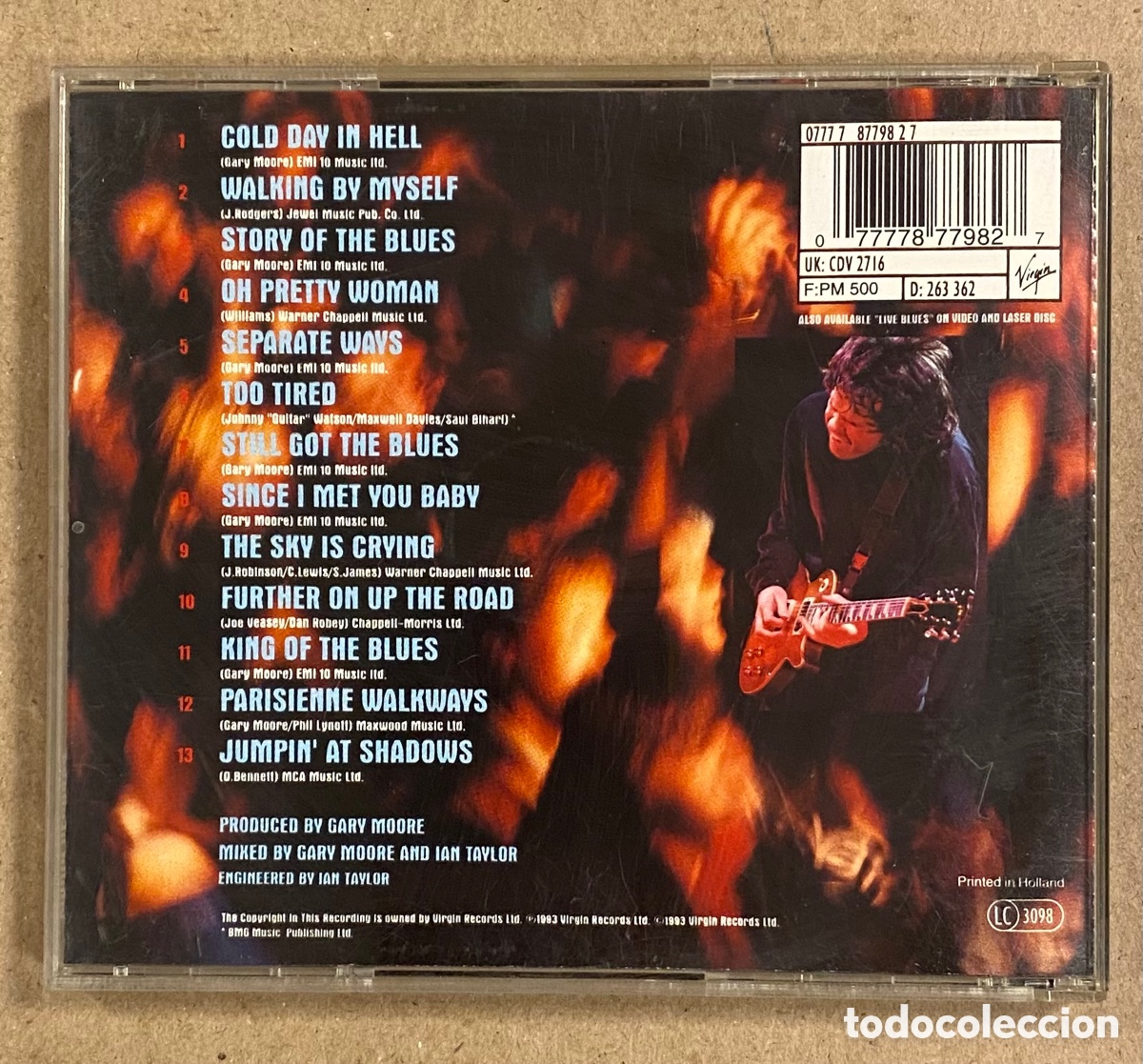 CDs de m&uacute;sica: CD. GARY MOORE &ldquo;BLUES ALIVE&rdquo; (VIRGIN 1993). - Foto 3