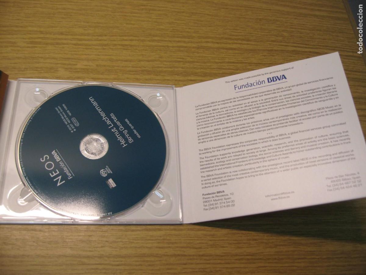 CDs de m&uacute;sica: CD. HELMUT LACHENMANN. STRING QUARTERS. CD. NEOS. FUNDACION BBVA. 2010 - Foto 5