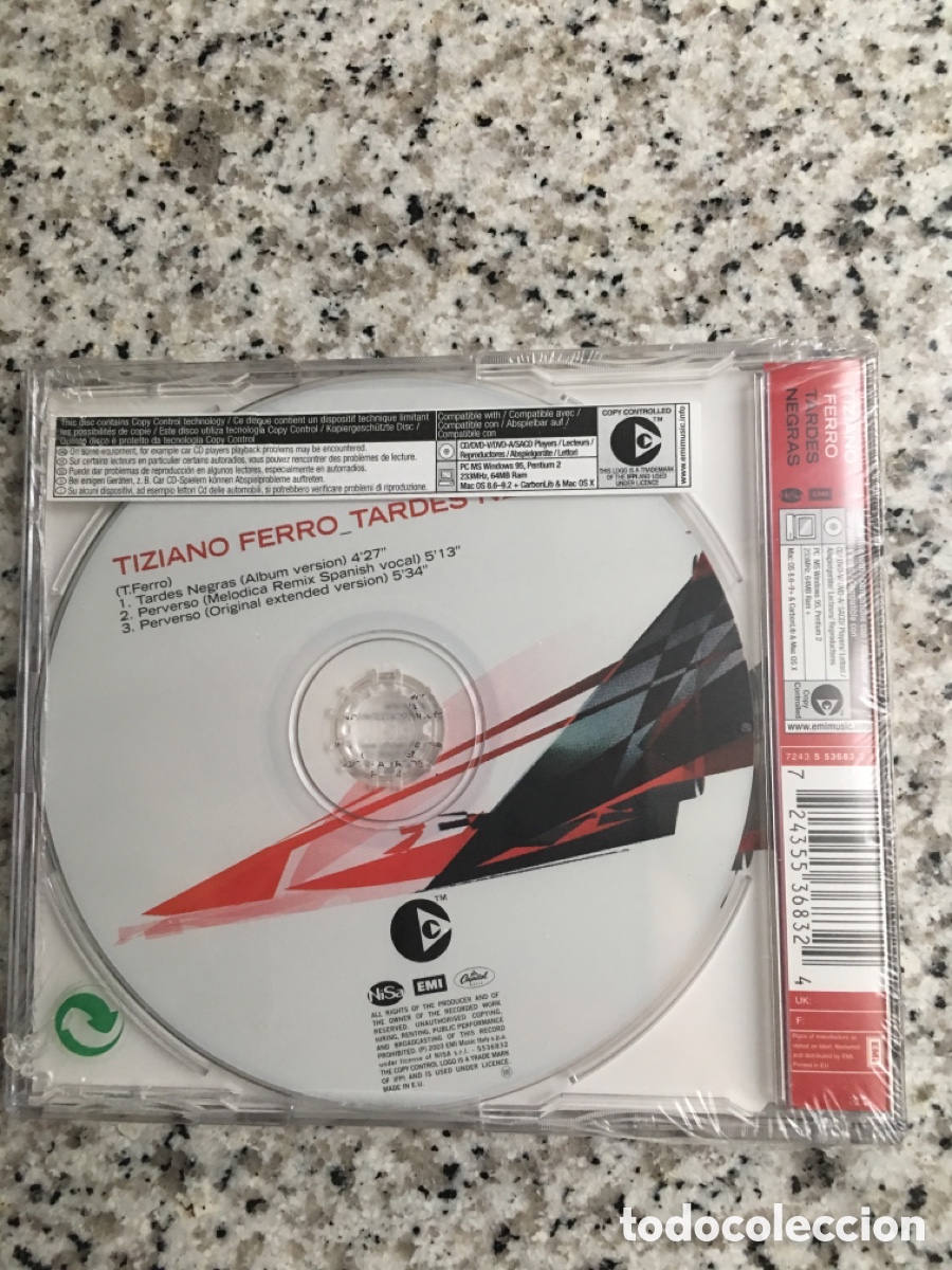 CDs de m&uacute;sica: TIZIANO FERRO CD SINGLE REMIXES - Foto 2