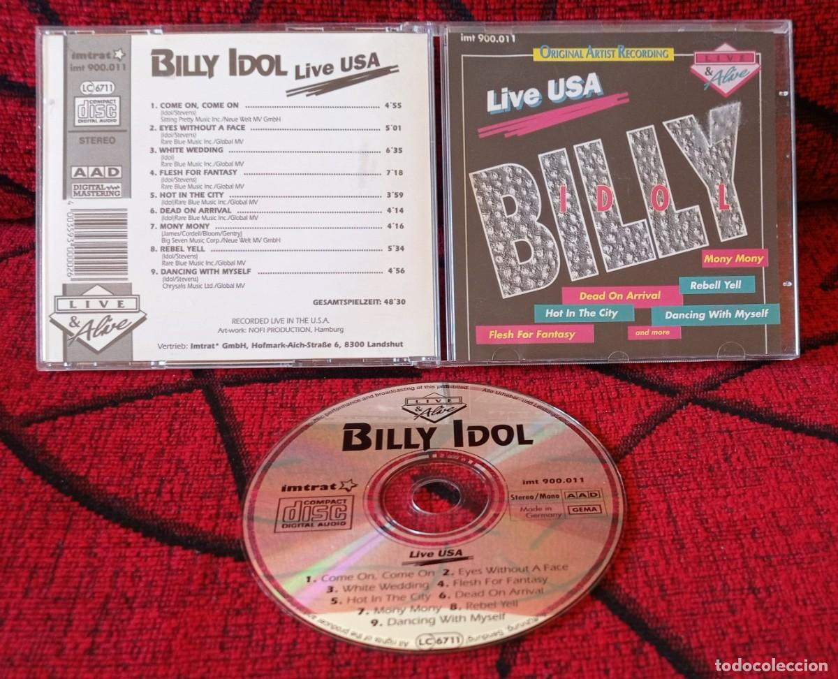CDs de m&uacute;sica: BILLY IDOL ** LIVE USA ** CD ORIGINAL EN DIRECTO - Foto 1
