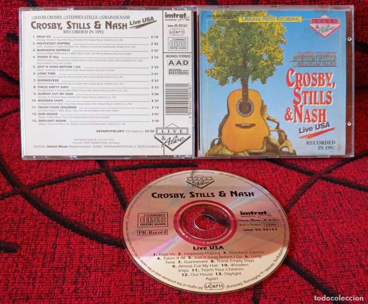 CDs de m&uacute;sica: CORSBY, STILLS & NASH ** LIVE USA ** CD ORIGINAL EN DIRECTO