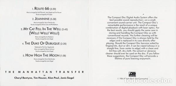 CDs de m&uacute;sica: THE MANHATTAN TRANSFER BOP DOO WOPP CD - Foto 6