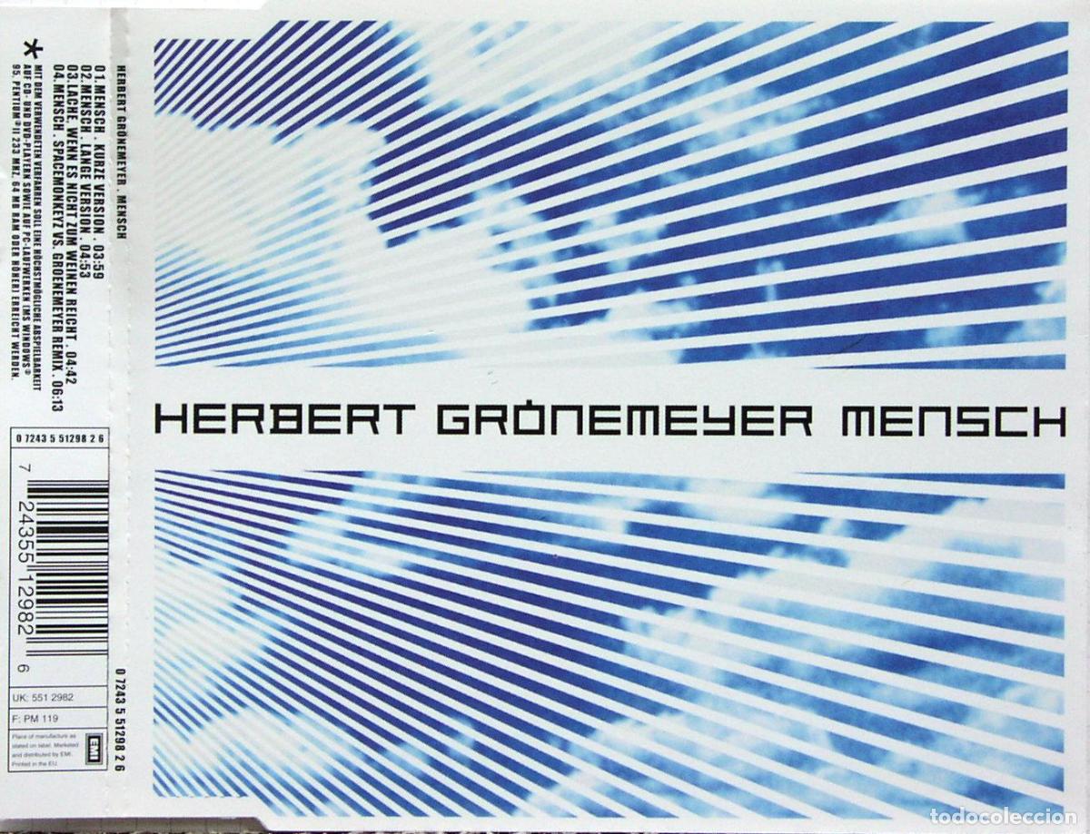 CDs de m&uacute;sica: Mensch (CD Single) - Gr&ouml;nemeyer, Herbert - Foto 1