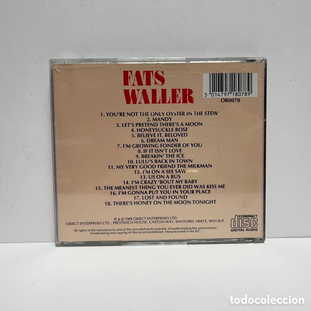 CDs de m&uacute;sica: Fats Waller - Honeysuckle Rose (CD, Comp) - Foto 2