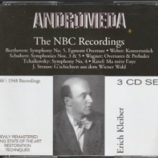 CDs de Música: ERICH KLEIBER - THE NBC RECORDINGS (3 X CD ANDROMEDA 2005) BEETHOVEN · SCHUBERT · WAGNER. Lote 401372239