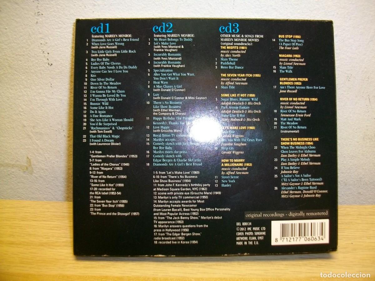 CDs de m&uacute;sica: Marilyn Monroe -Incomparable 3 x CD - Foto 4