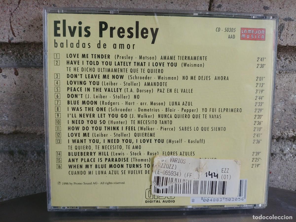 CDs de m&uacute;sica: ELVIS PRESLEY-CD BALADAS DE AMOR - Foto 3