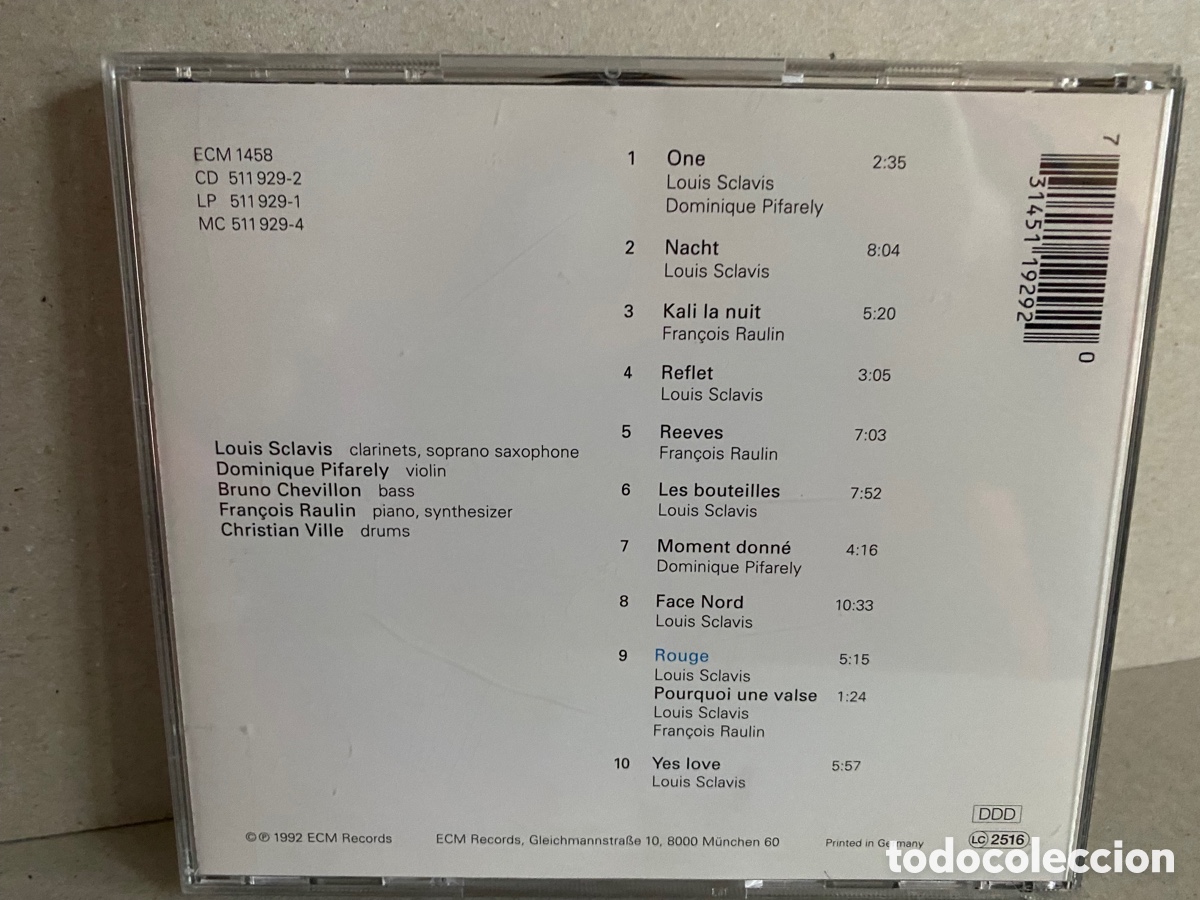 CDs de m&uacute;sica: Louis Sclavis Quintet - Rouge (CD) - Foto 2