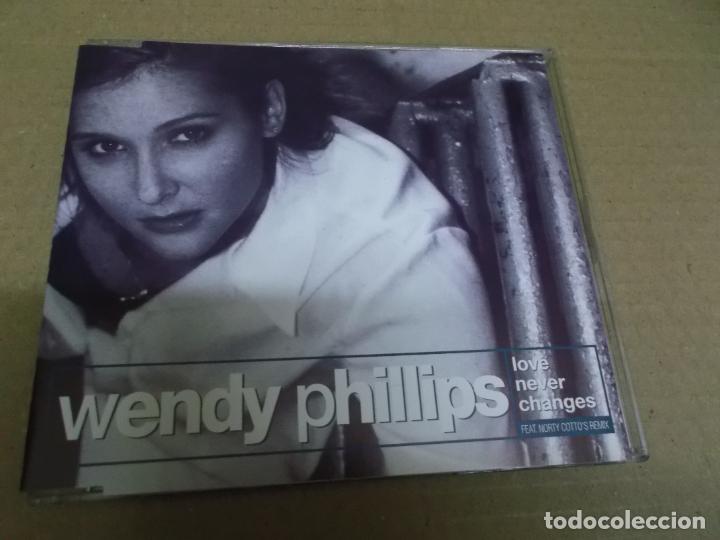 CDs de m&uacute;sica: WENDY PHILLIPS (CD/SN) LOVE NEVER CHANGES (3 TRACKS) A&Ntilde;O &ndash; 1998 - Foto 1