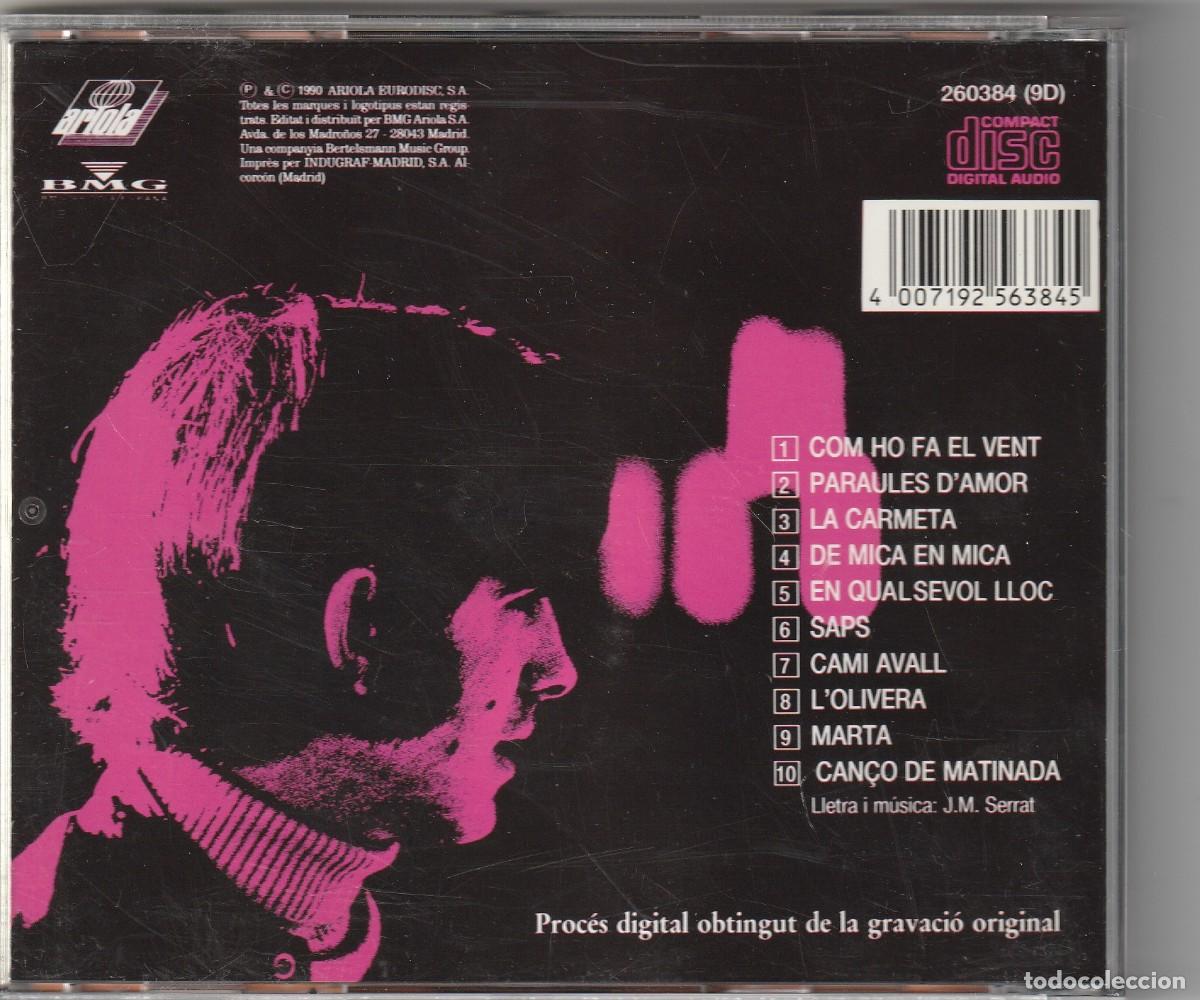 CDs de m&uacute;sica: JOAN MANUEL SERRAT - COM HO FA EL VENT (CD ARIOLA 1990) - Foto 2