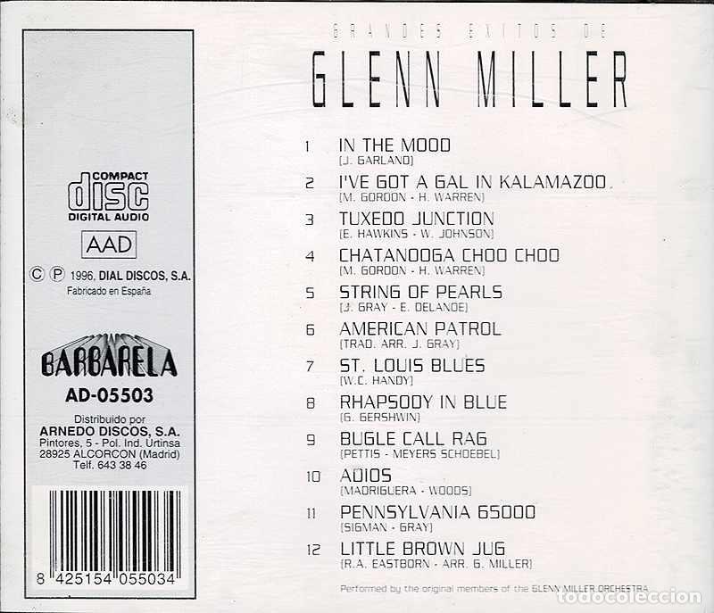 CDs de m&uacute;sica: Glenn Miller - Grandes Exitos. CD - Foto 2