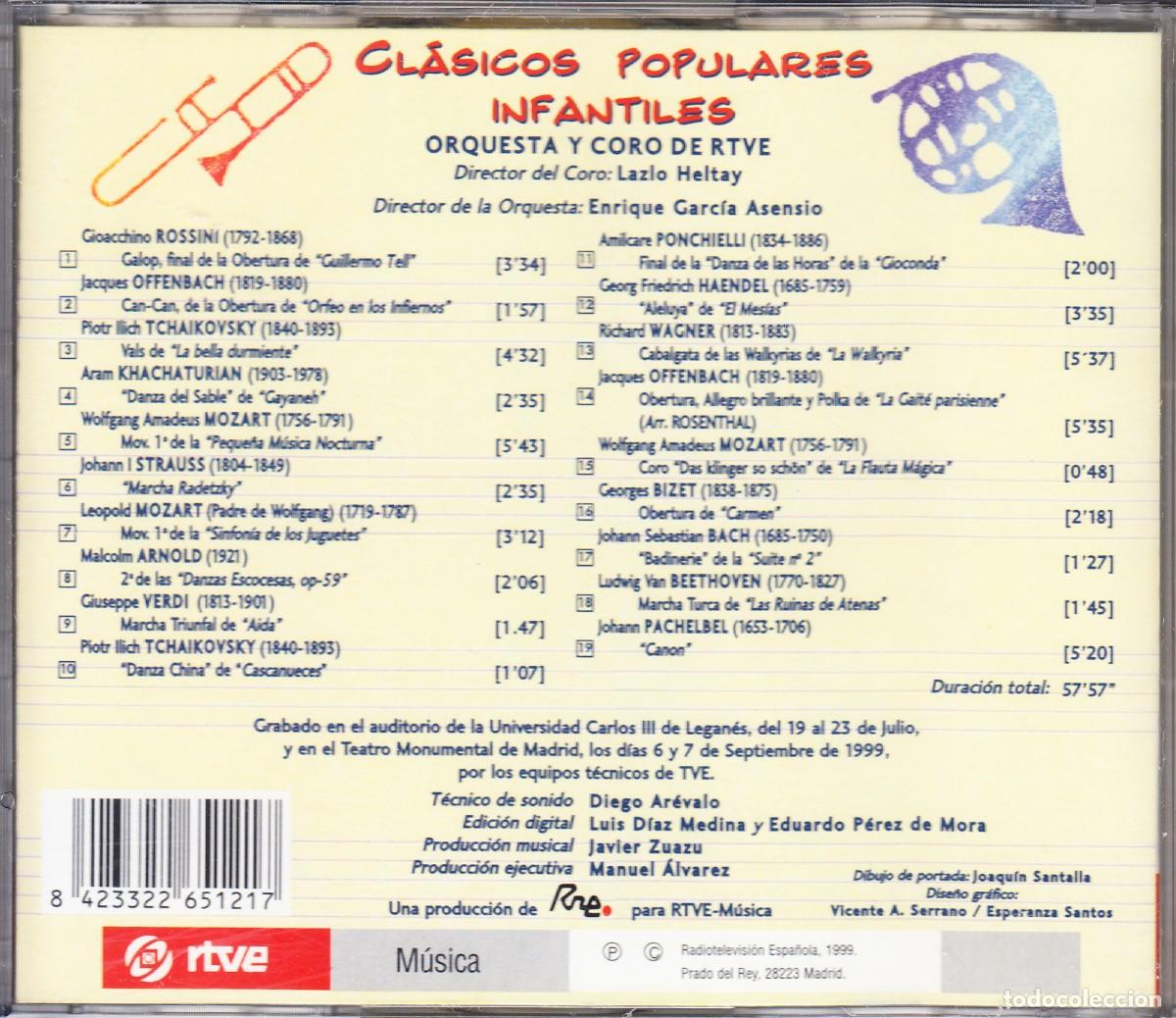 CDs de m&uacute;sica: CLASICOS POPULARES INFANTILES. CD. - Foto 2