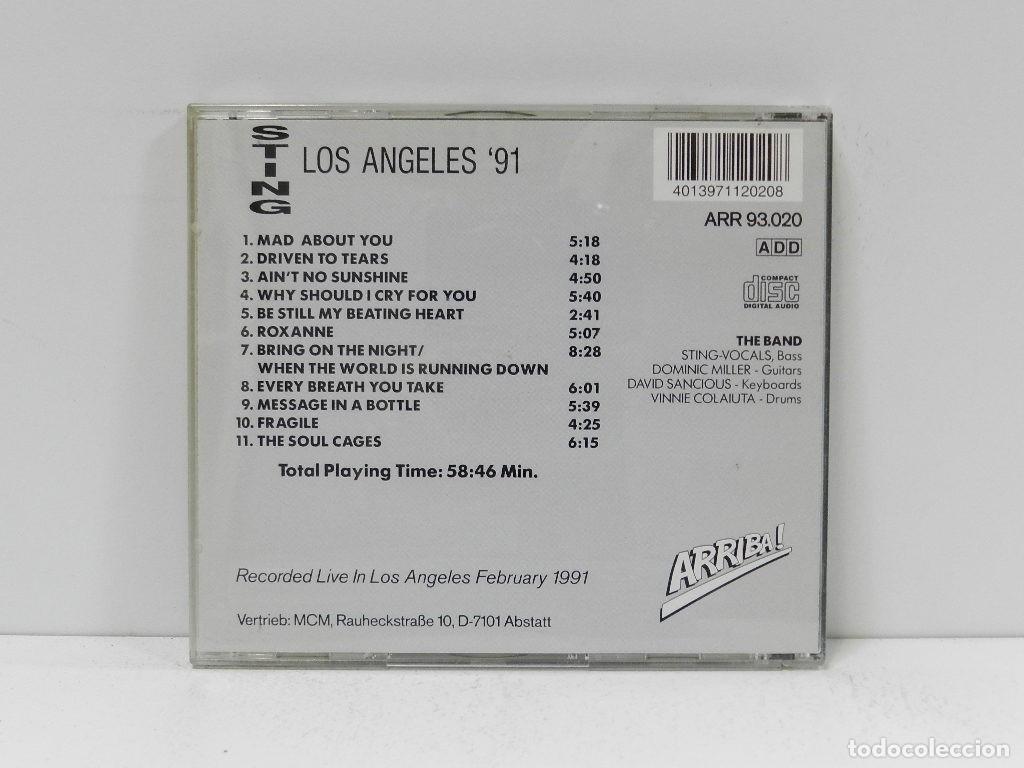 CDs de m&uacute;sica: DISCO CD. Sting &ndash; Los Angeles 91 - Bootleg. COMPACT DISC. - Foto 2