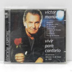 CDs de Música: DISCO 2 X CD. VÍCTOR MANUEL – VIVIR PARA CANTARLO - EL CONCIERTO. COMPACT DISC.. Lote 402353279