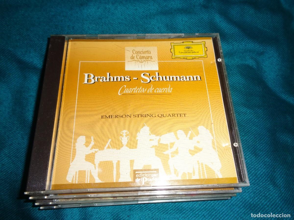 CDs de m&uacute;sica: BRAHMS- SCHUMANN. CUARTETOS DE CUERDA. EMERSON STRING QUARTET. CD - Foto 1
