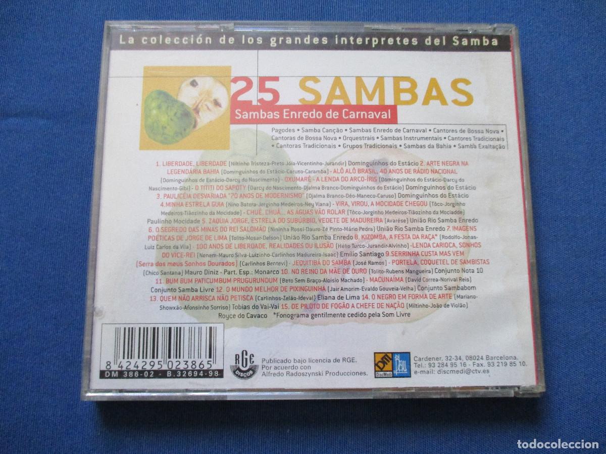 CDs de m&uacute;sica: CD - 25 SAMBAS &middot; ENREDO DE CARNAVAL - Foto 3