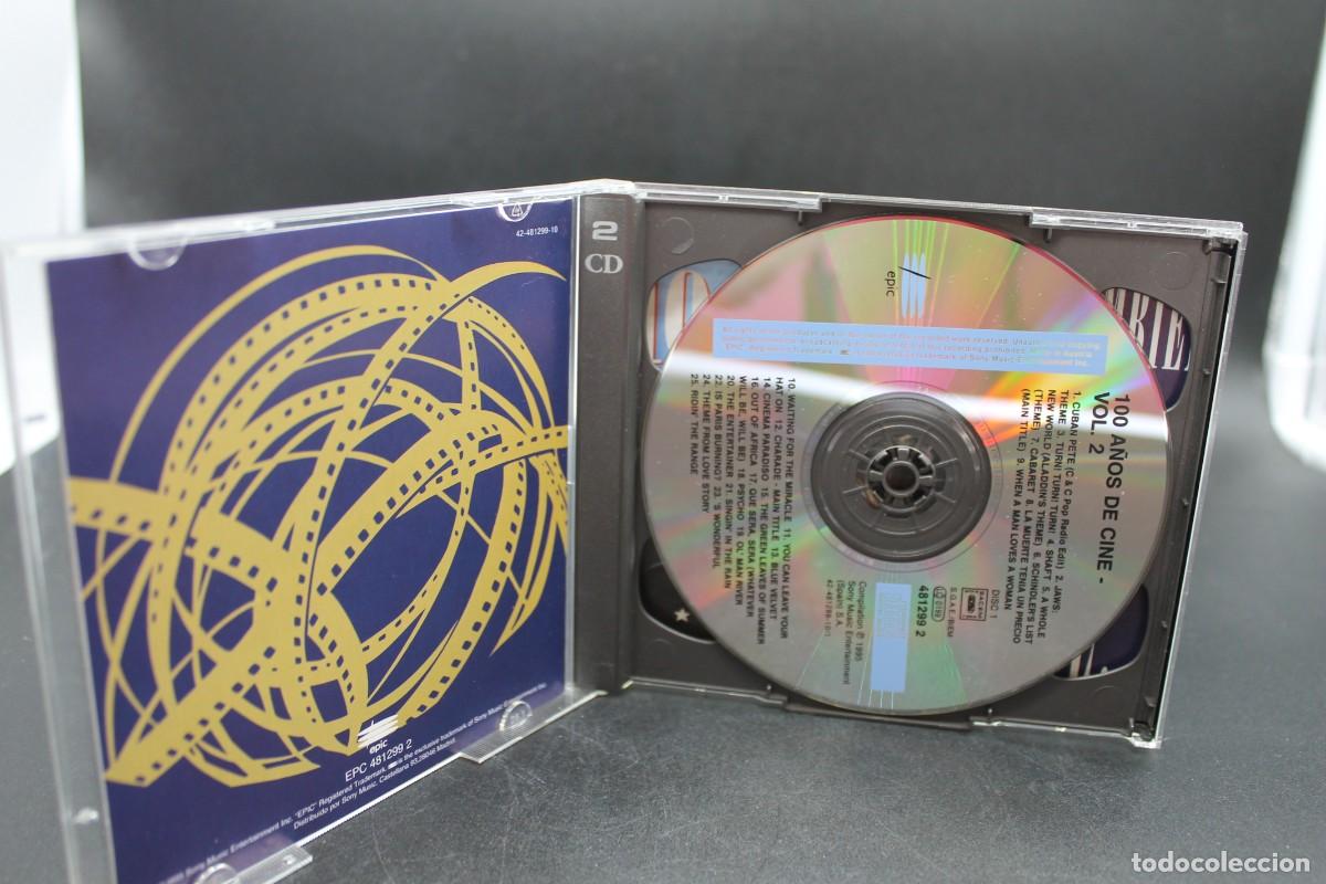 CDs de m&uacute;sica: 100 A&Ntilde;OS DE CINE DOBLE CD - Foto 2