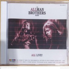 CDs de Música: THE ALLMAN BROTHERS BAND (ALL LIVE!) CD 1996. Lote 402776664
