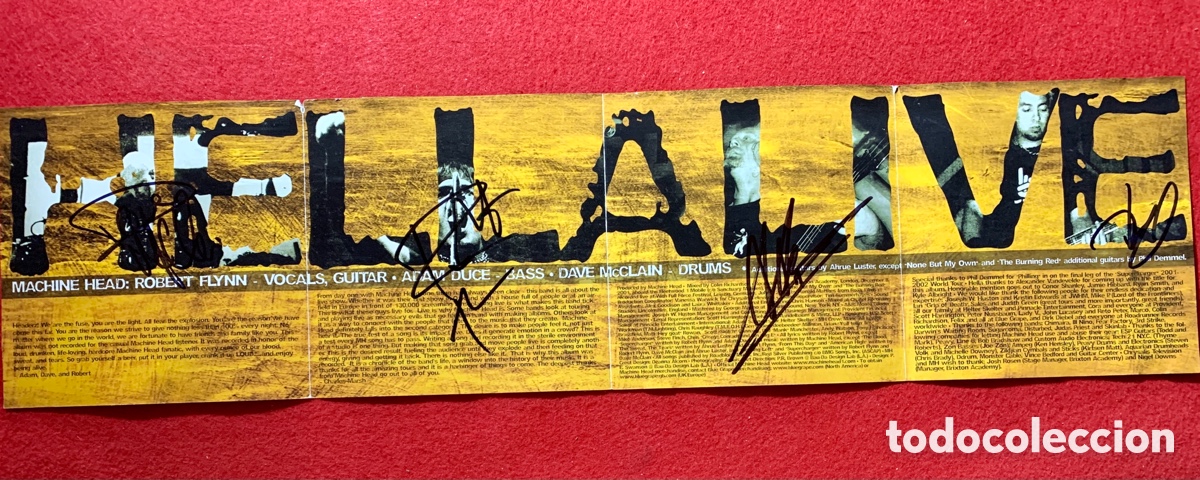 CDs de m&uacute;sica: Machine Head-CD Hellalive del 2003-Firmado - Foto 4