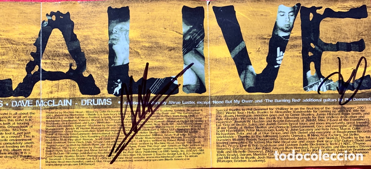 CDs de m&uacute;sica: Machine Head-CD Hellalive del 2003-Firmado - Foto 5