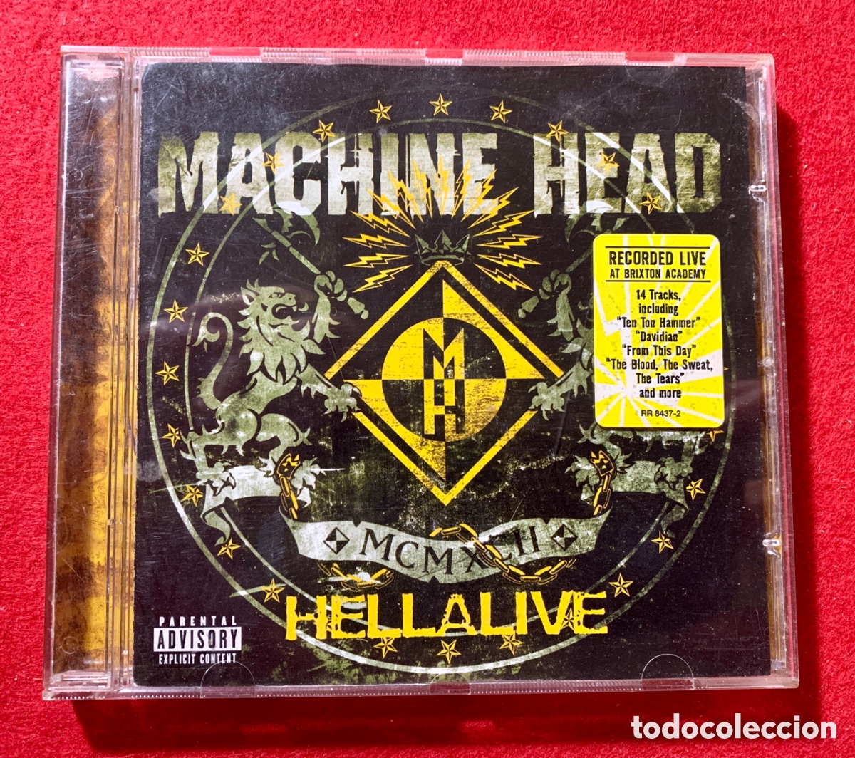 CDs de m&uacute;sica: Machine Head-CD Hellalive del 2003-Firmado - Foto 1
