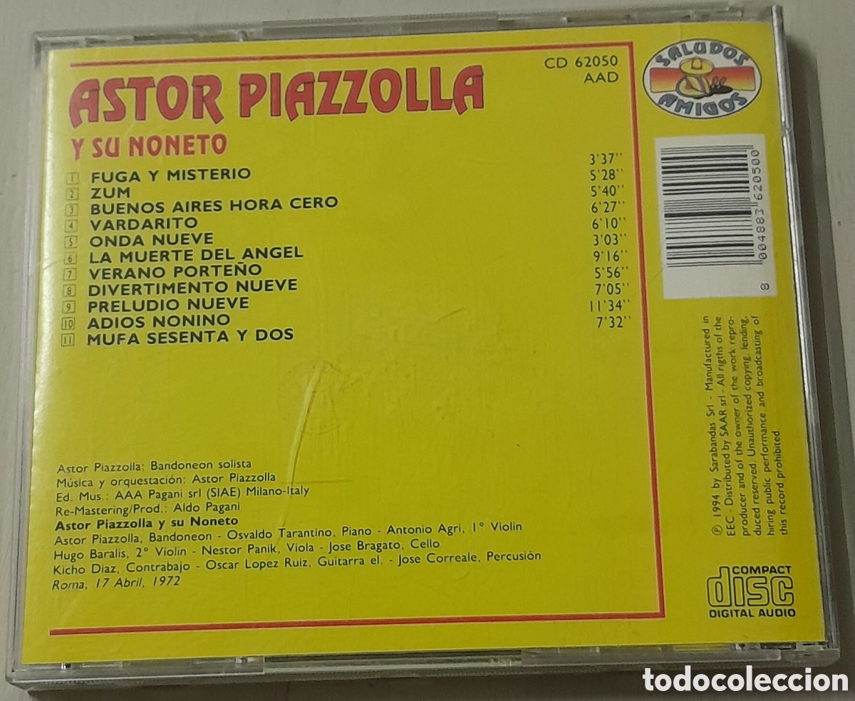 CDs de m&uacute;sica: ASTOR PIAZZOLLA Y SU NONETO - Foto 2