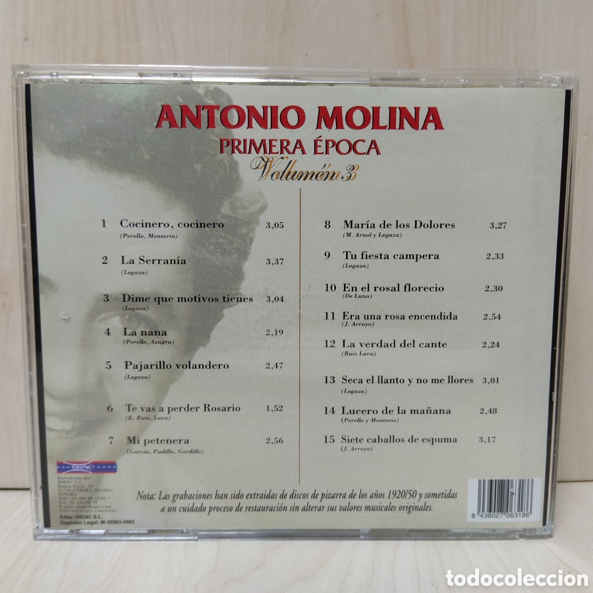 CDs de m&uacute;sica: Antonio Molina - Primera &Eacute;poca Vol. 3 (CD, Compilation) - Foto 2
