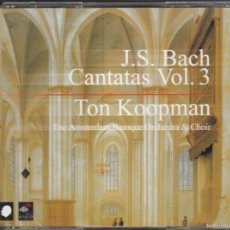 CDs de Música: BACH - CANTATAS VOL. 3 - TON KOOPMAN (3 X CD + LIBRETO ANTOINE MARCHAND 2003). Lote 403042394