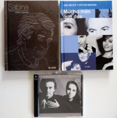 CDs de Música: ANA BELÉN Y VÍCTOR MANUEL. PARA LA TERNURA SIEMPRE HAY TIEMPO. MUCHO MÁS QUE DOS. SABINA.. Lote 403212994