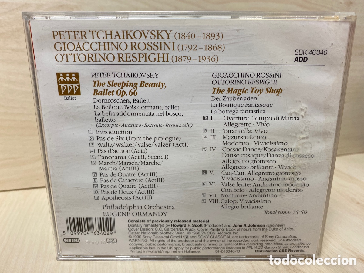 CDs de m&uacute;sica: Tchaikovsky, Rossini - Eugene Ormandy - The Sleeping Beauty (CD, Album) - Foto 2