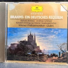 CDs de Música: BRAHMS EIN DEUTSCHES REQUIEM - FILARMONICA DE VIENA - CD. Lote 403368174