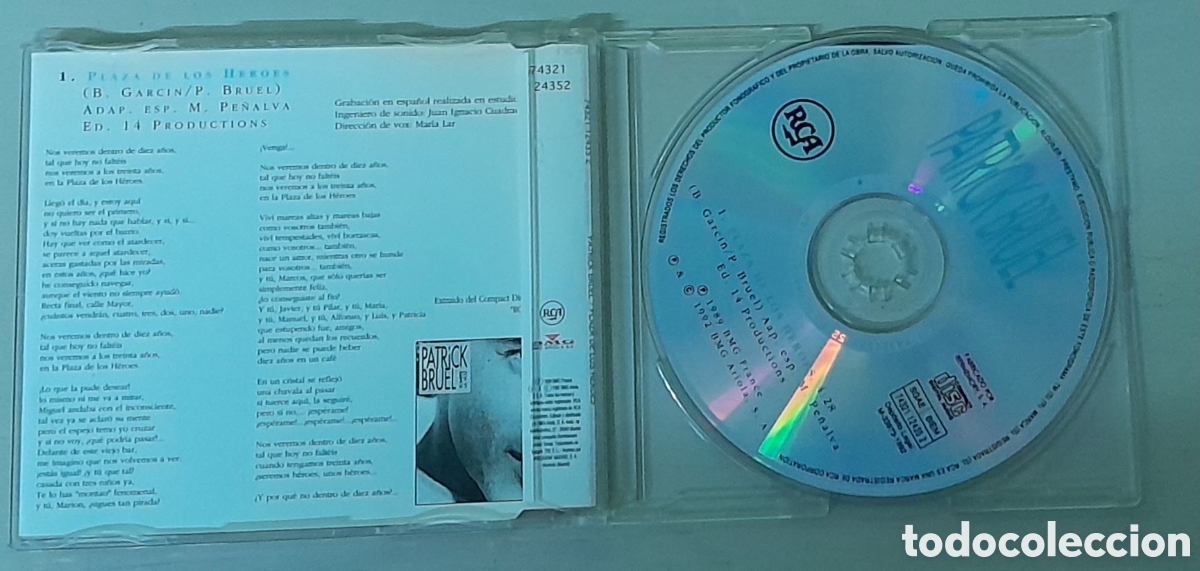 CDs de m&uacute;sica: PATRICK BRUEL - PLAZA DE LOS HEROES - CDSINGLE - Foto 2