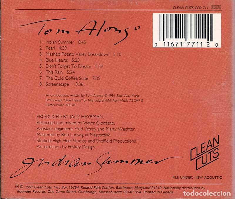 CDs de m&uacute;sica: Tom Alonso - Indian Summer. CD - Foto 2