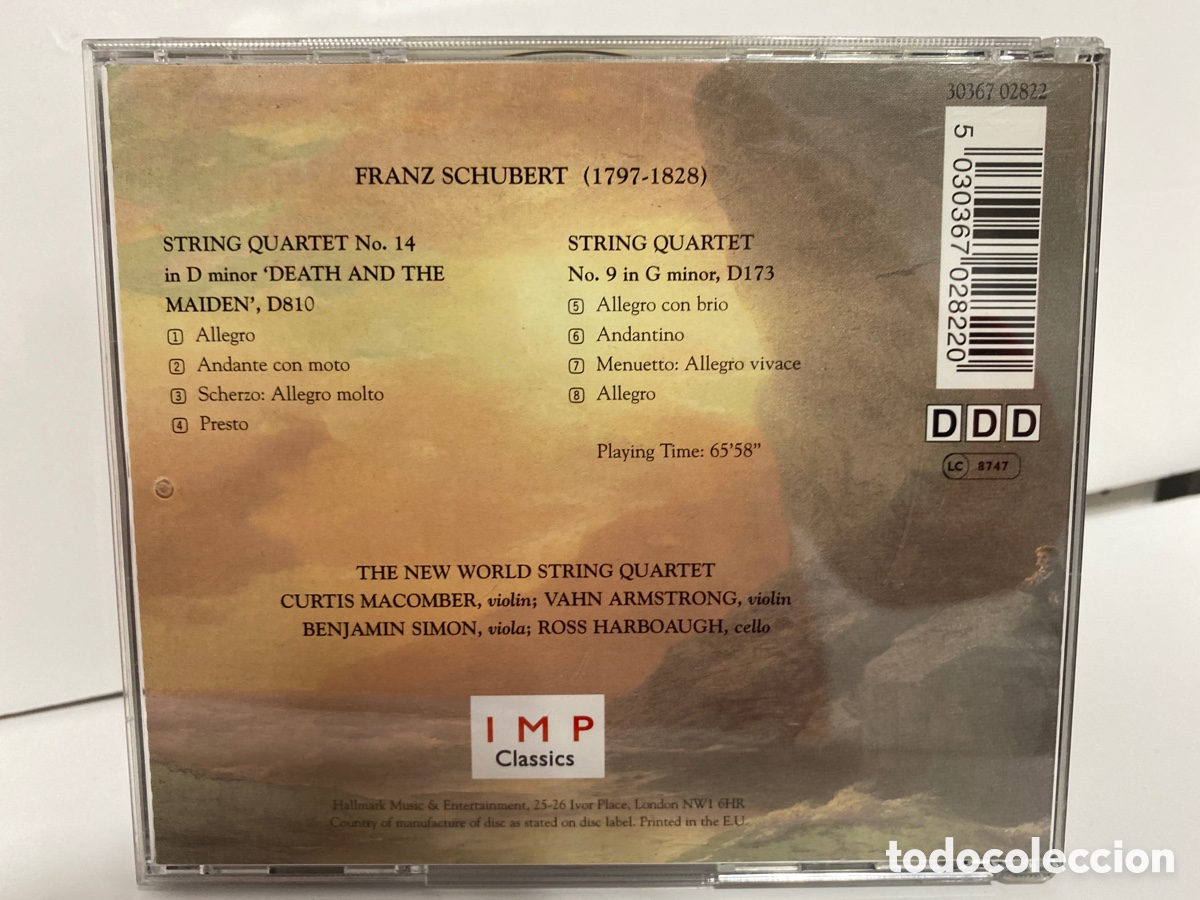 CDs de m&uacute;sica: Schubert - New World String Quartet - String Quartets (CD, Album) - Foto 2