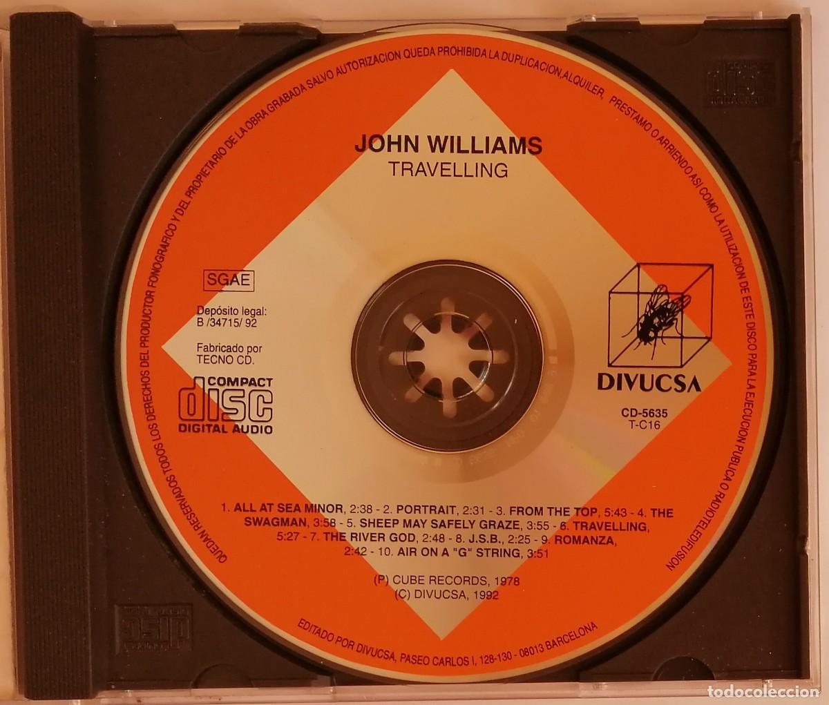 CDs de m&uacute;sica: John Williams, Travelling, Cube Records, Divucsa CD-5635 - Foto 2