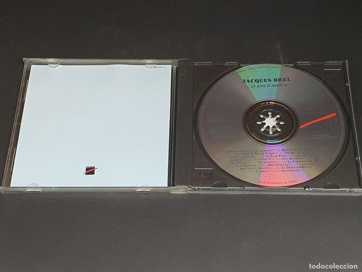 CDs de m&uacute;sica: CD JACQUES BREL - QUINZE ANS D AMOUR - 1988 - Foto 2