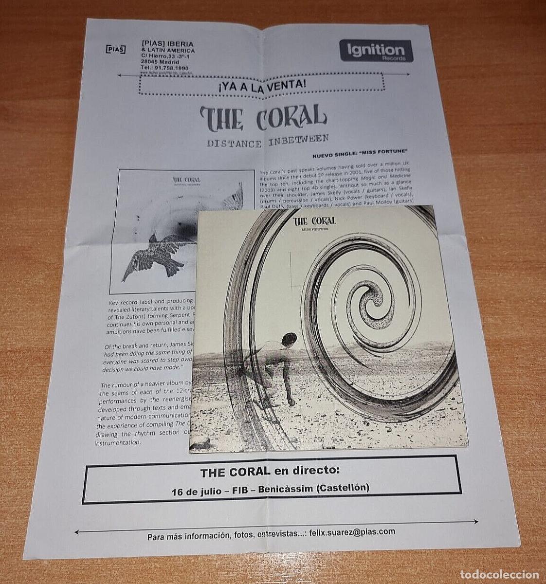CDs de M&uacute;sica: THE CORAL Miss Fortune CD SINGLE PROMO CARTON DEL A&Ntilde;O 2016 UK + INSERT ESPA&Ntilde;A 1 TEMA